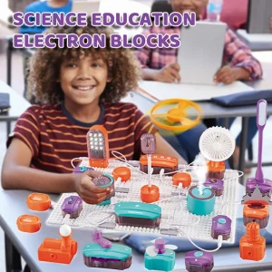 Electronic Building Blocks Kit – DIY Circuit Science Experiment Physics Educational Toy for Children