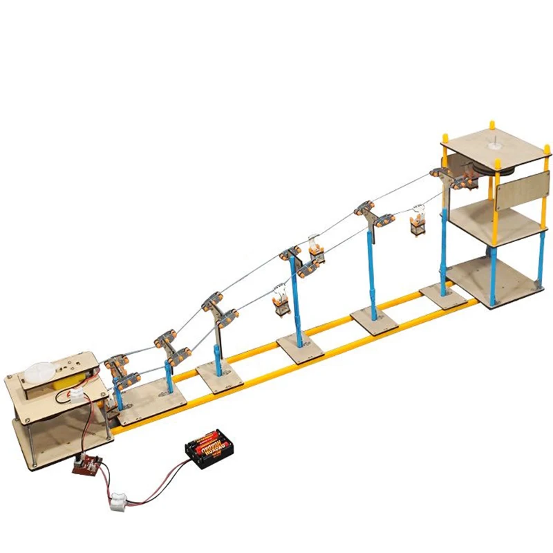 Sightseeing Cable Car Model Kit – Physics Science Building Bricks Educational Toy for Kids